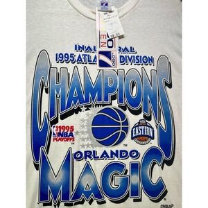 VTG 1995 Orlando Magic Logo 7 NWT NBA Champions Shirt Mens XL Deadstock‎